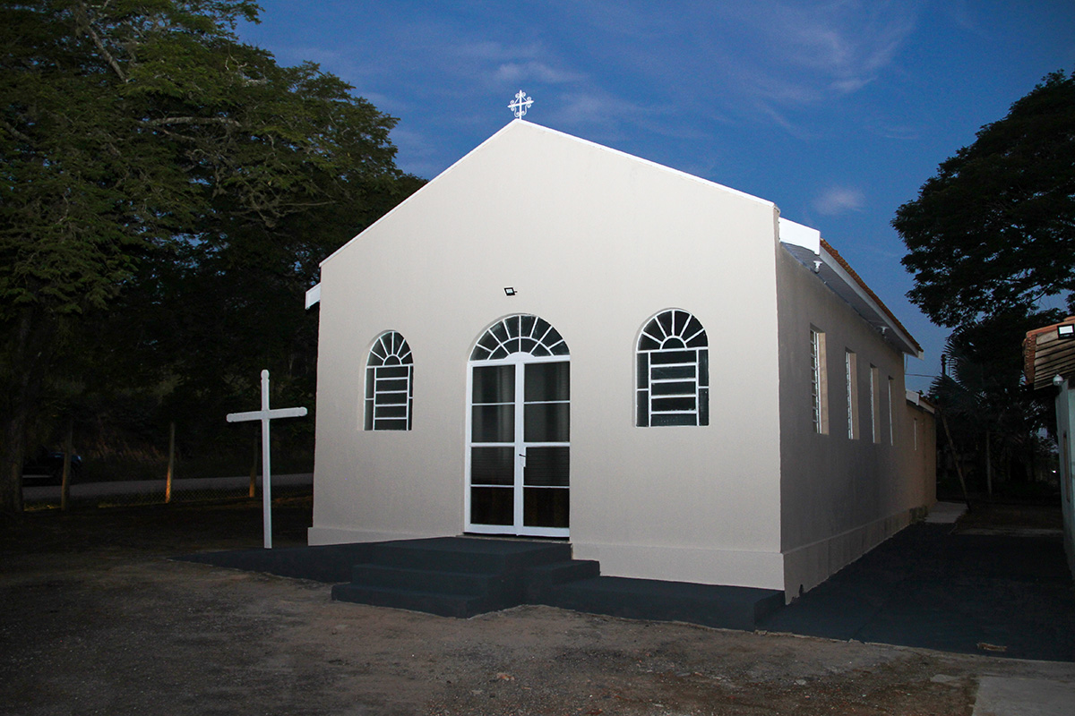 Missa de celebração da entrega da reforma da igreja da Comunidade Rural Santa Cruz, no bairro dos Correias, Engenheiro Coelho (SP)